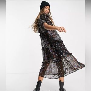 ASOS BLACK MIDI DRESS